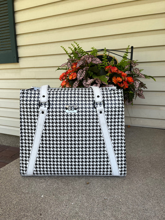 The Laura Bag Made From Houndstooth Print Vinyl