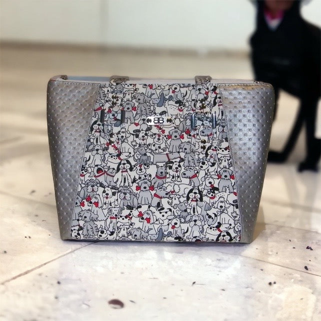 Silver Dogs Handbag