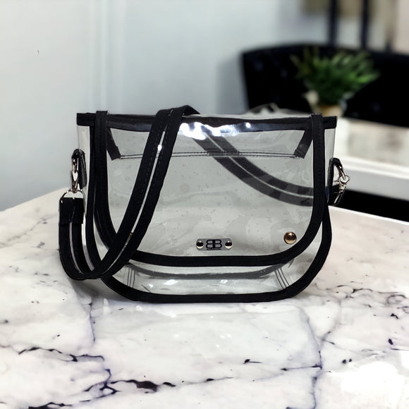 Clear crossbody bag online designer