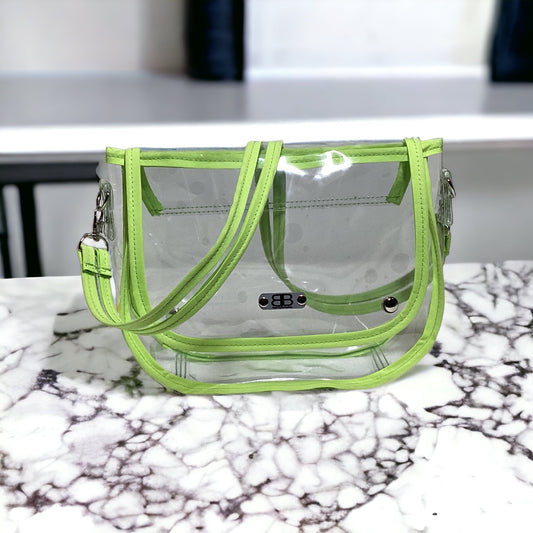 Clear Vinyl Green Trim Bag