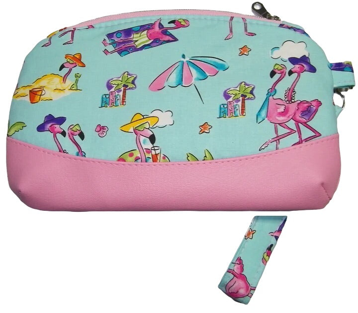 Flamingo Fun-in-the-Sunshine Wristlet