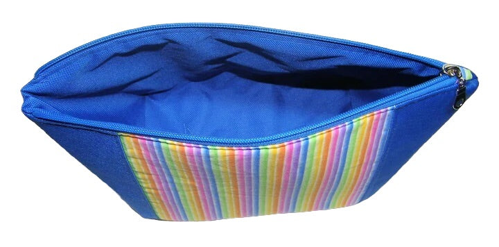 Blue Stripe Beauty Bags